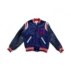 Vintage Genuine Letterman Varsity Jacket Red/blue Size Medium?